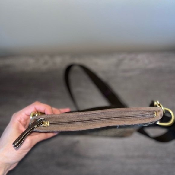 Coach Monogram Messenger suede/canvas Bag 1584 - Picture 14 of 16